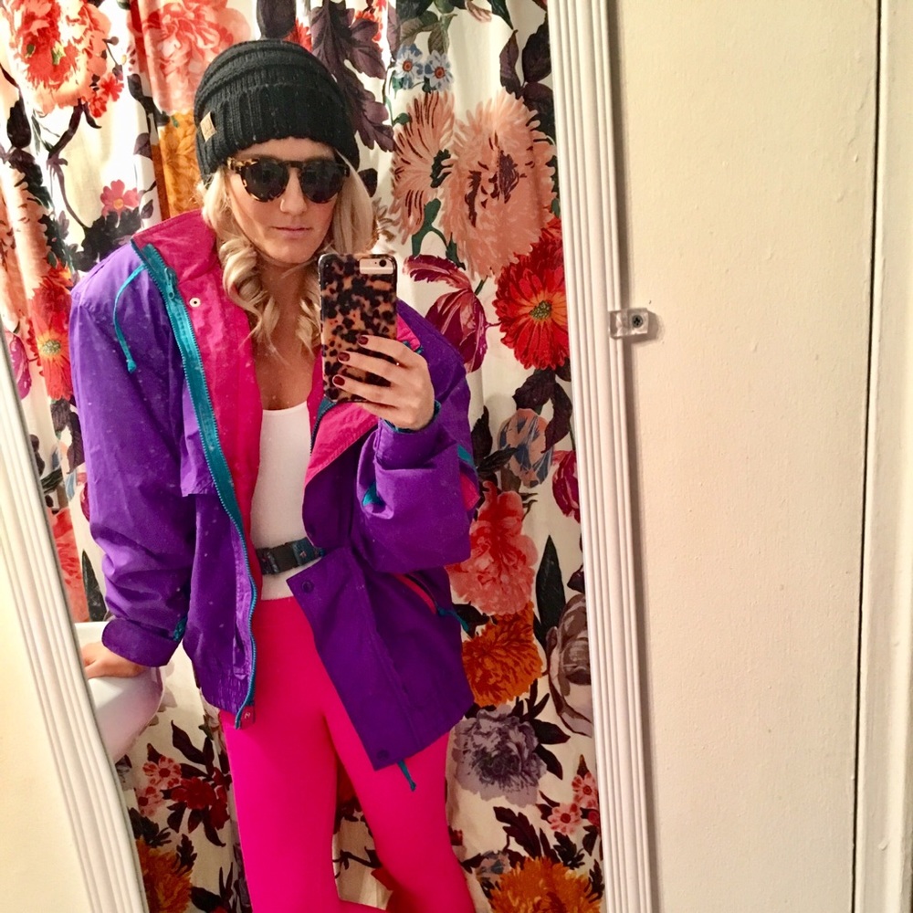80s or 90s Neon Ski Jacket